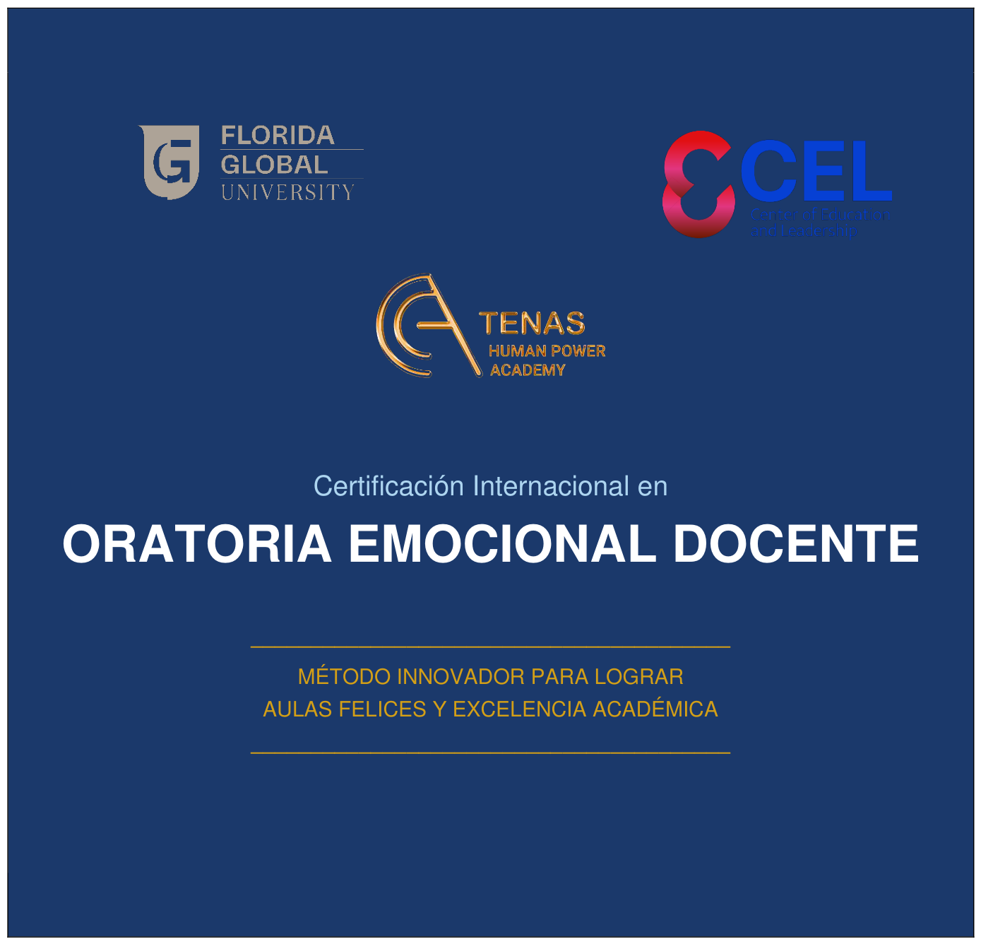Certificación Internacional en Oratoria Emocional Docente